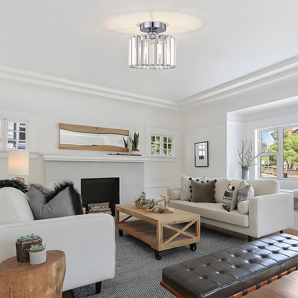 Crystal Semi Flush Mount Ceiling Lights for Living Room Alternate