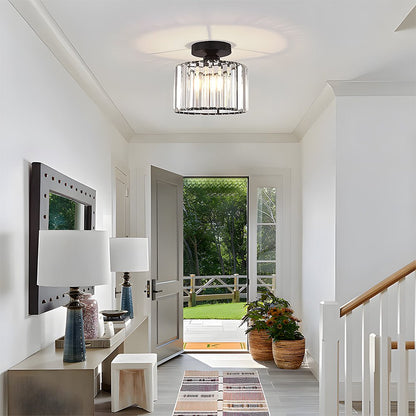 Crystal Semi Flush Mount Ceiling Lights for Living Room Front