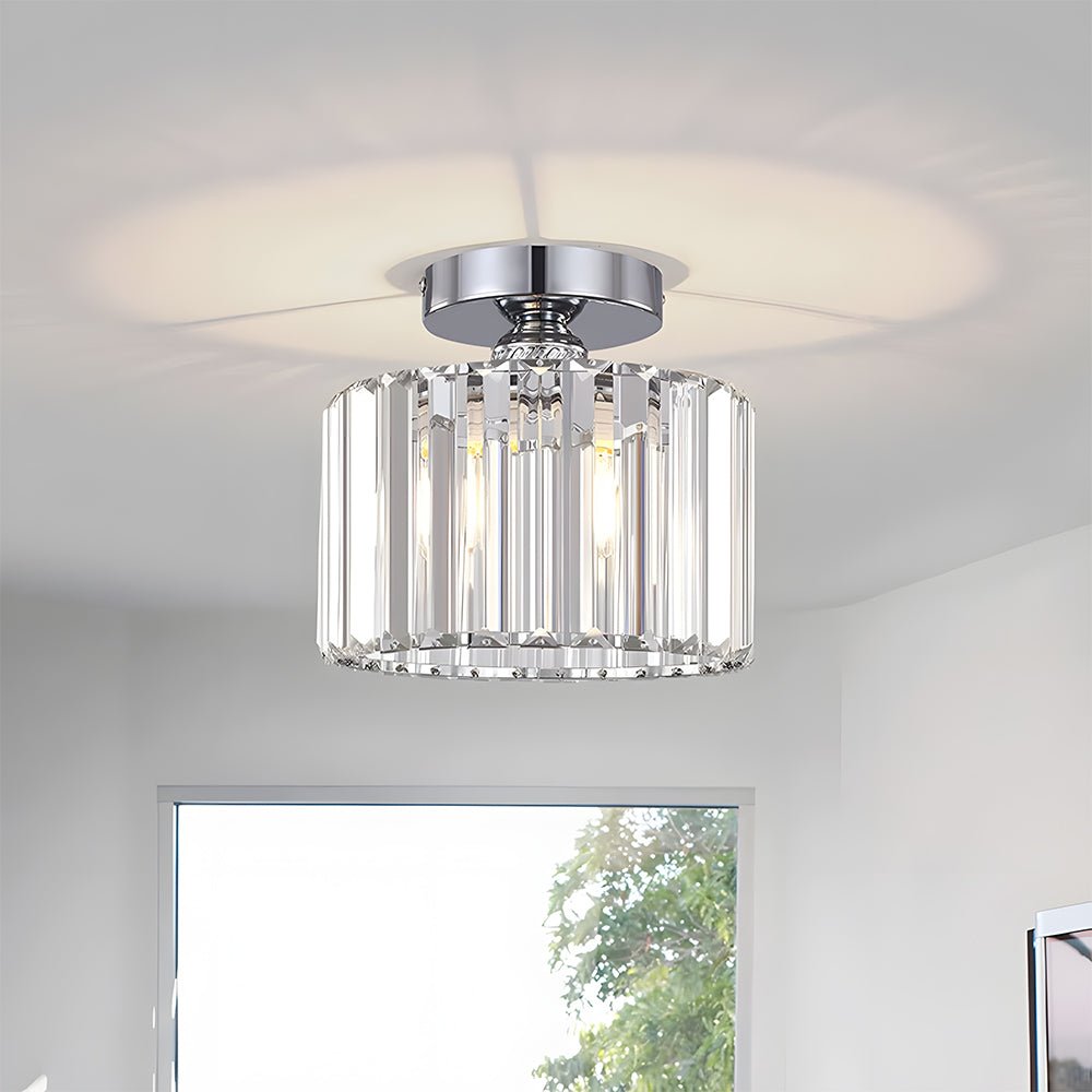 Crystal Semi Flush Mount Ceiling Lights for Living Room Full
