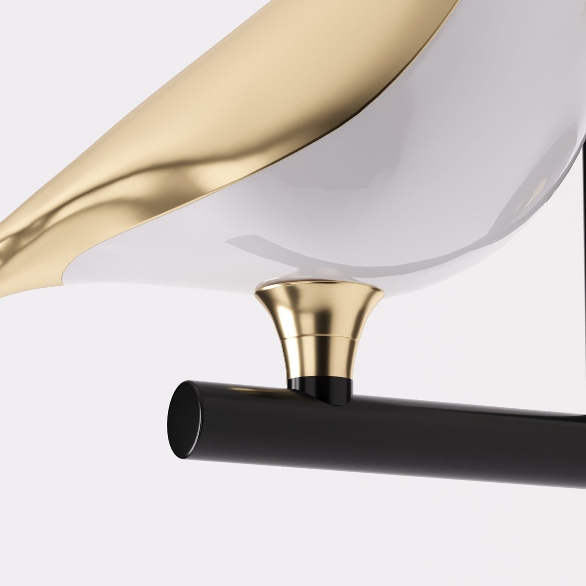 Decorative Metal Wall Lamp Bird Shade Close Up