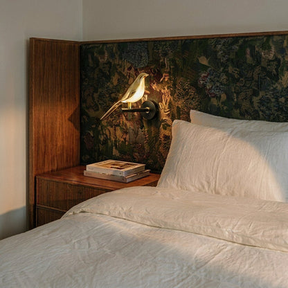 Decorative Metal Wall Lamp Bird Shade Full