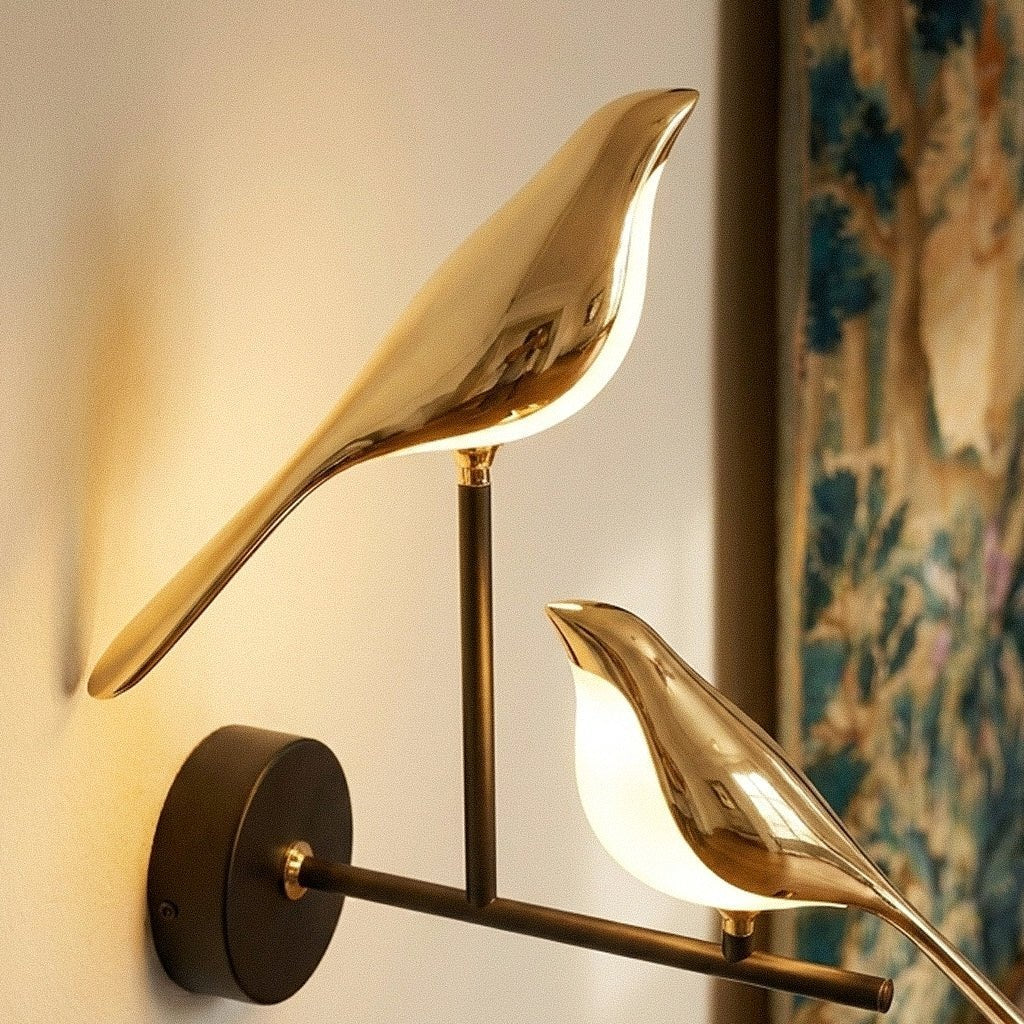 Decorative Metal Wall Lamp Bird Shade View 11