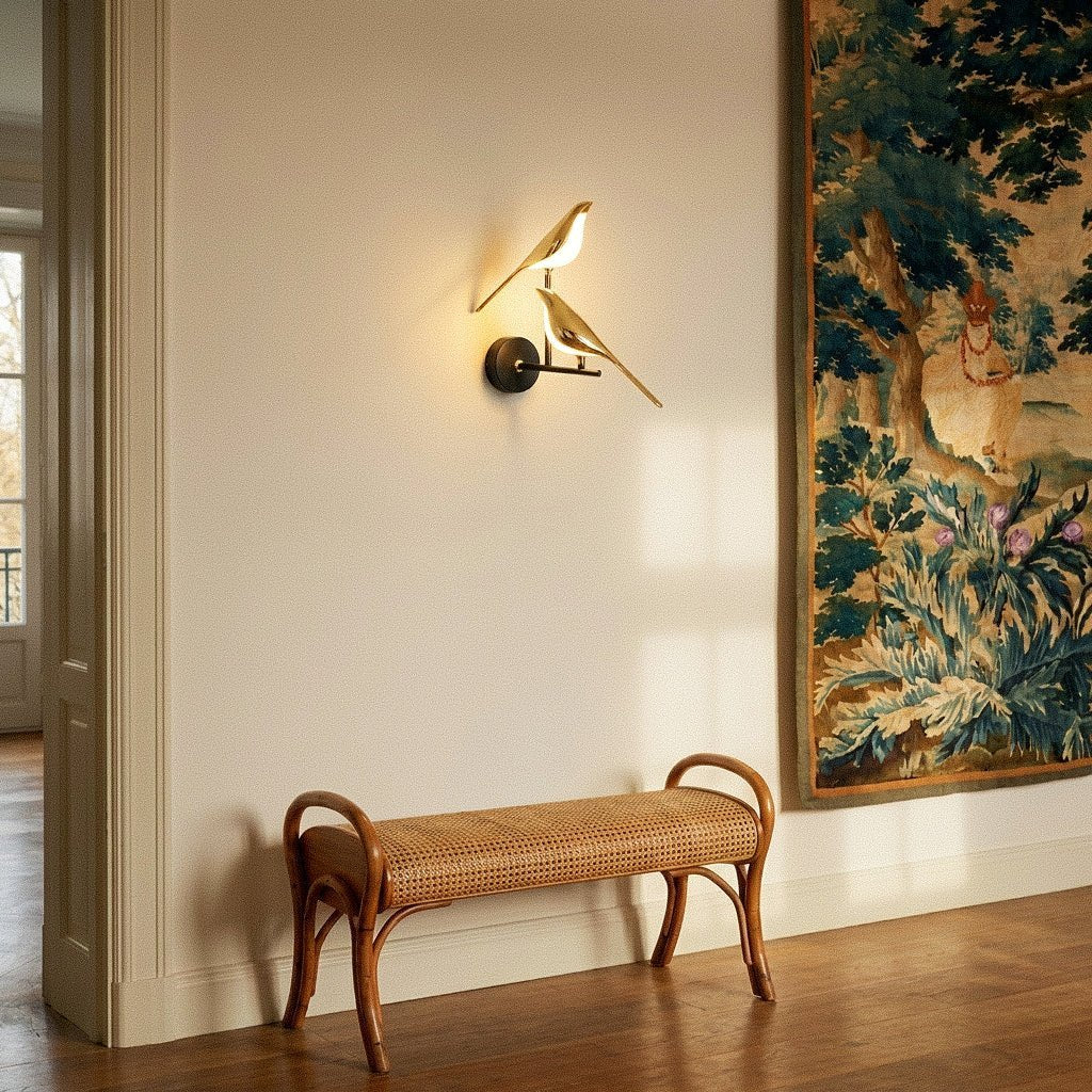 Decorative Metal Wall Lamp Bird Shade View 12