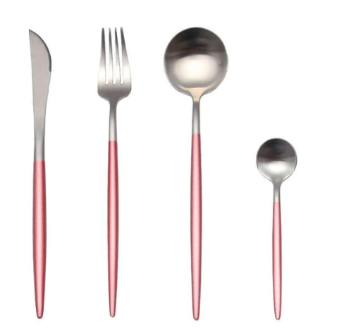 Rainbow Colour Handle Cutlery Set | Modern Dinnerware Utensils
