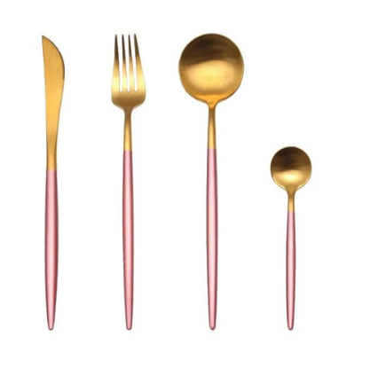 Rainbow Colour Handle Cutlery Set | Modern Dinnerware Utensils