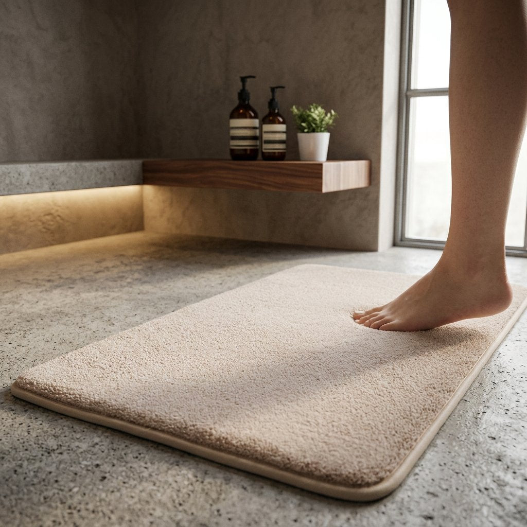 Elara Haus Bath Mat - Velvet Memory Foam Non Slip Bathroom Mats Hero