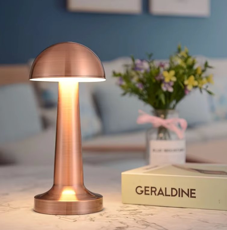 Elara Haus Minimalist Touch Dimmer Lamp - Portable Bedside Fixture Angle
