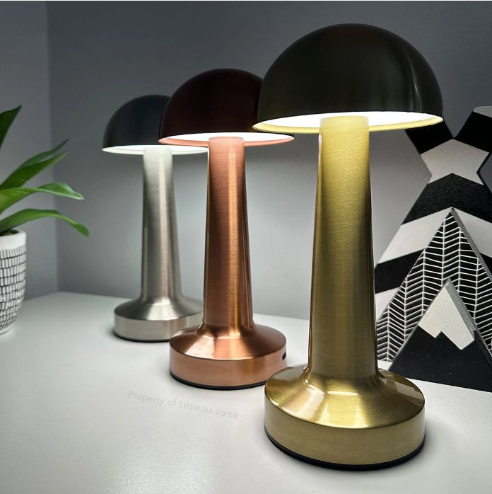 Elara Haus Minimalist Touch Dimmer Lamp - Portable Bedside Fixture Back