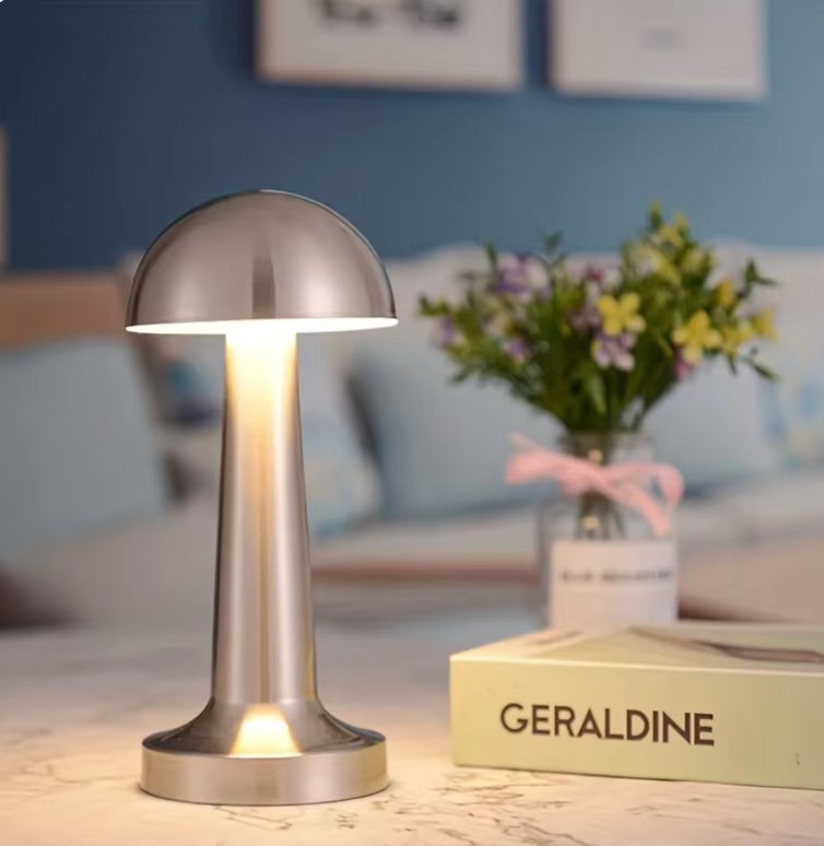 Elara Haus Minimalist Touch Dimmer Lamp - Portable Bedside Fixture Close Up