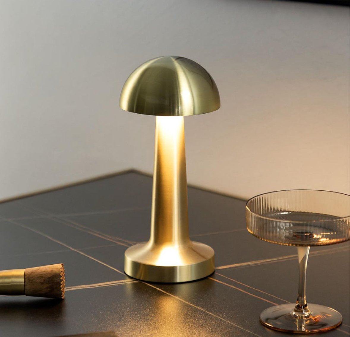 Elara Haus Minimalist Touch Dimmer Lamp - Portable Bedside Fixture Front