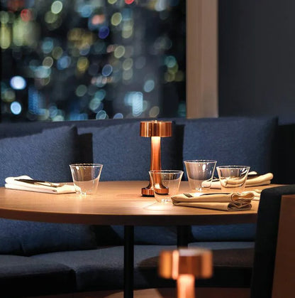 Elara Haus ModernArt Cordless Table Lamp - Dimmable LED, Touch Control & Rechargeable Side