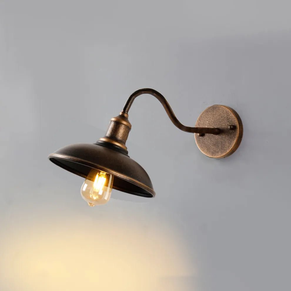 Elara Haus Vintage Industrial Barn Light Sconce Angle