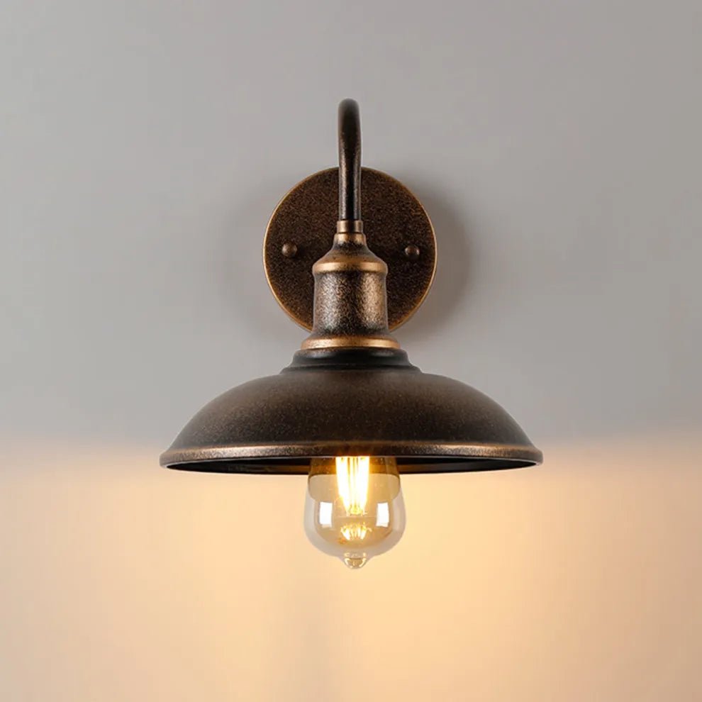 Elara Haus Vintage Industrial Barn Light Sconce Close Up