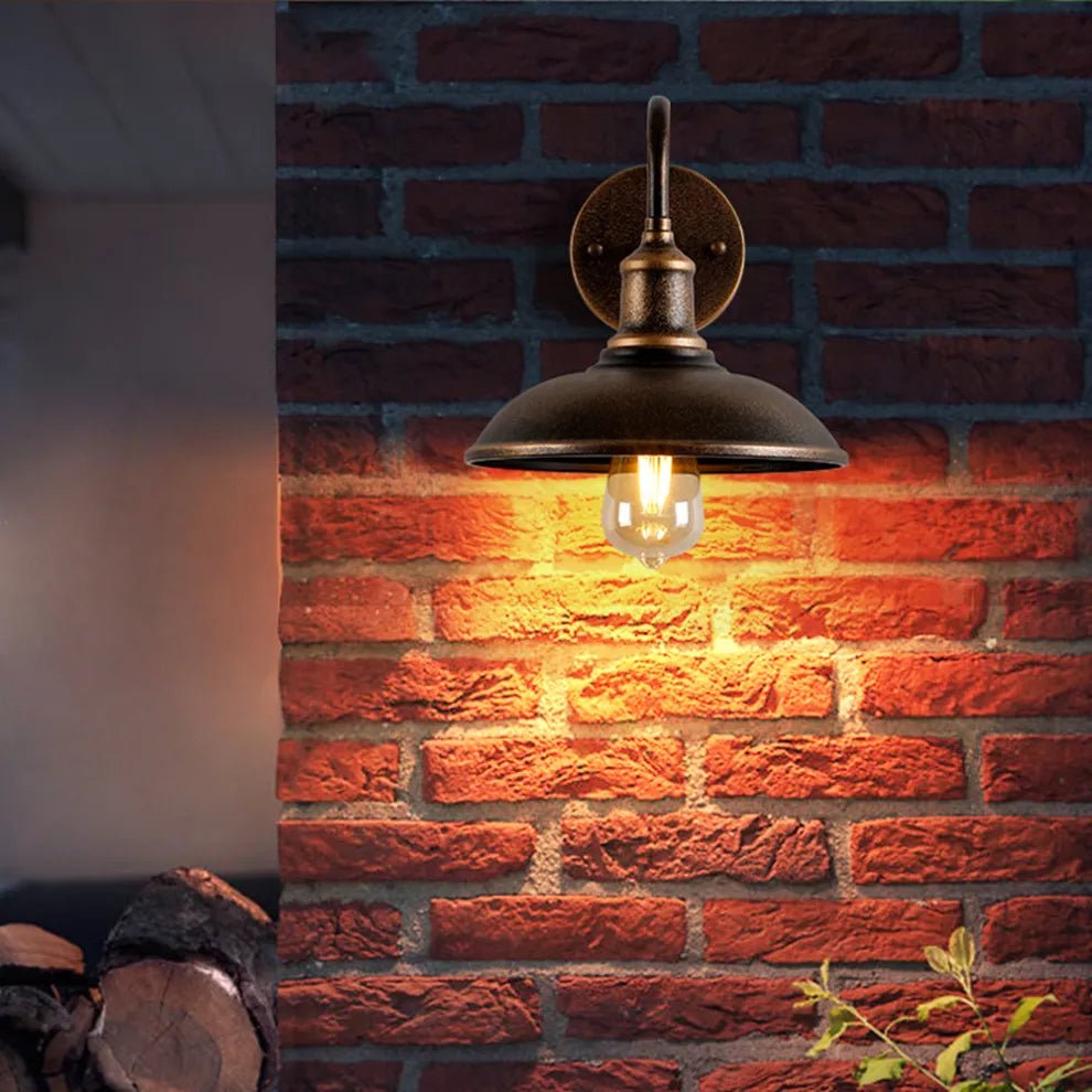Elara Haus Vintage Industrial Barn Light Sconce Detail