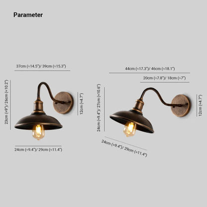 Elara Haus Vintage Industrial Barn Light Sconce Full