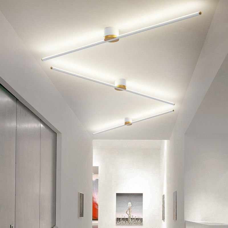 Erix Linear Flush Mount Ceiling Light Close Up