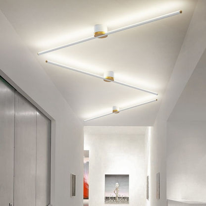 Erix Linear Flush Mount Ceiling Light Close Up