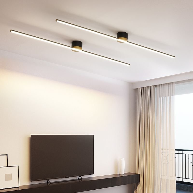 Erix Linear Flush Mount Ceiling Light Front