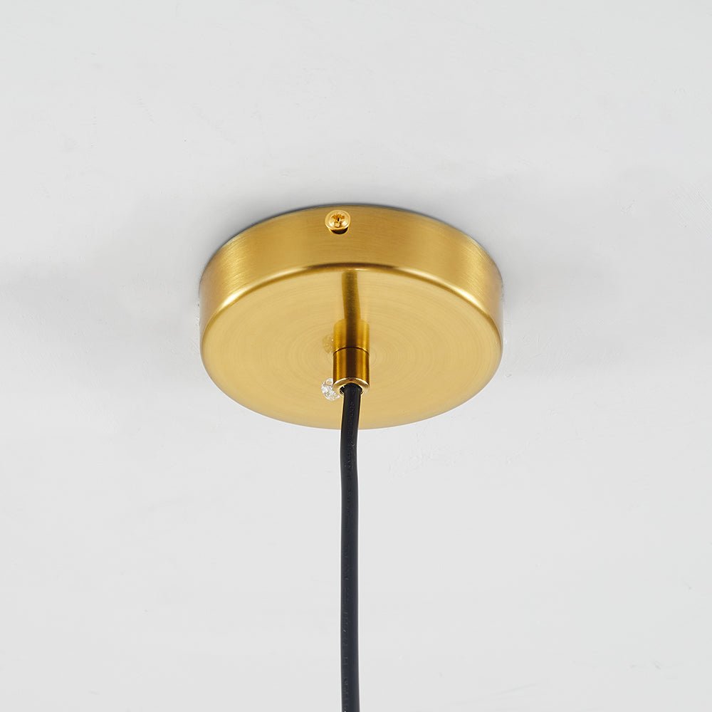 Glass Pendant Light Double Globe Amber Alternate