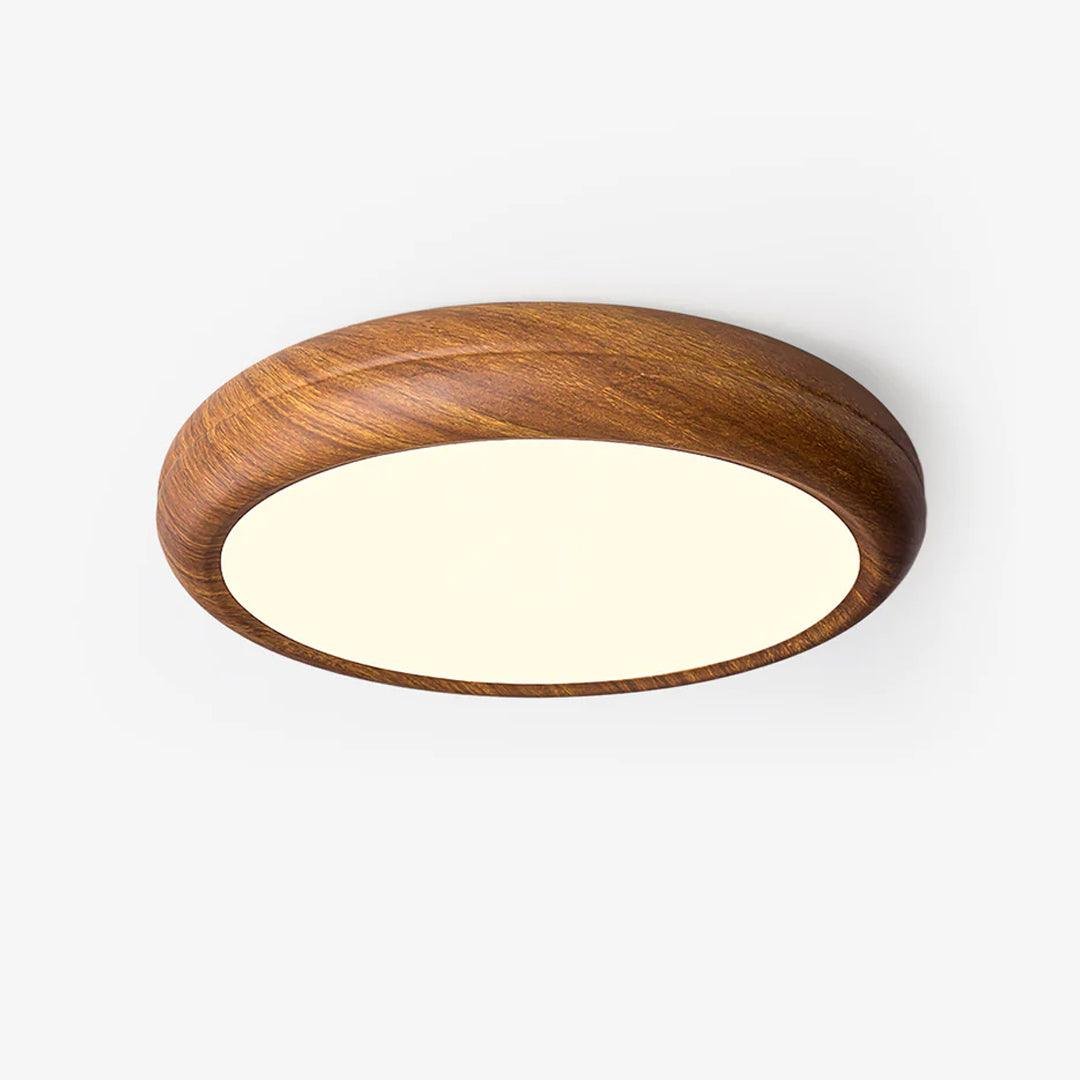 Grena Wood Grain Round Ceiling Light Hero
