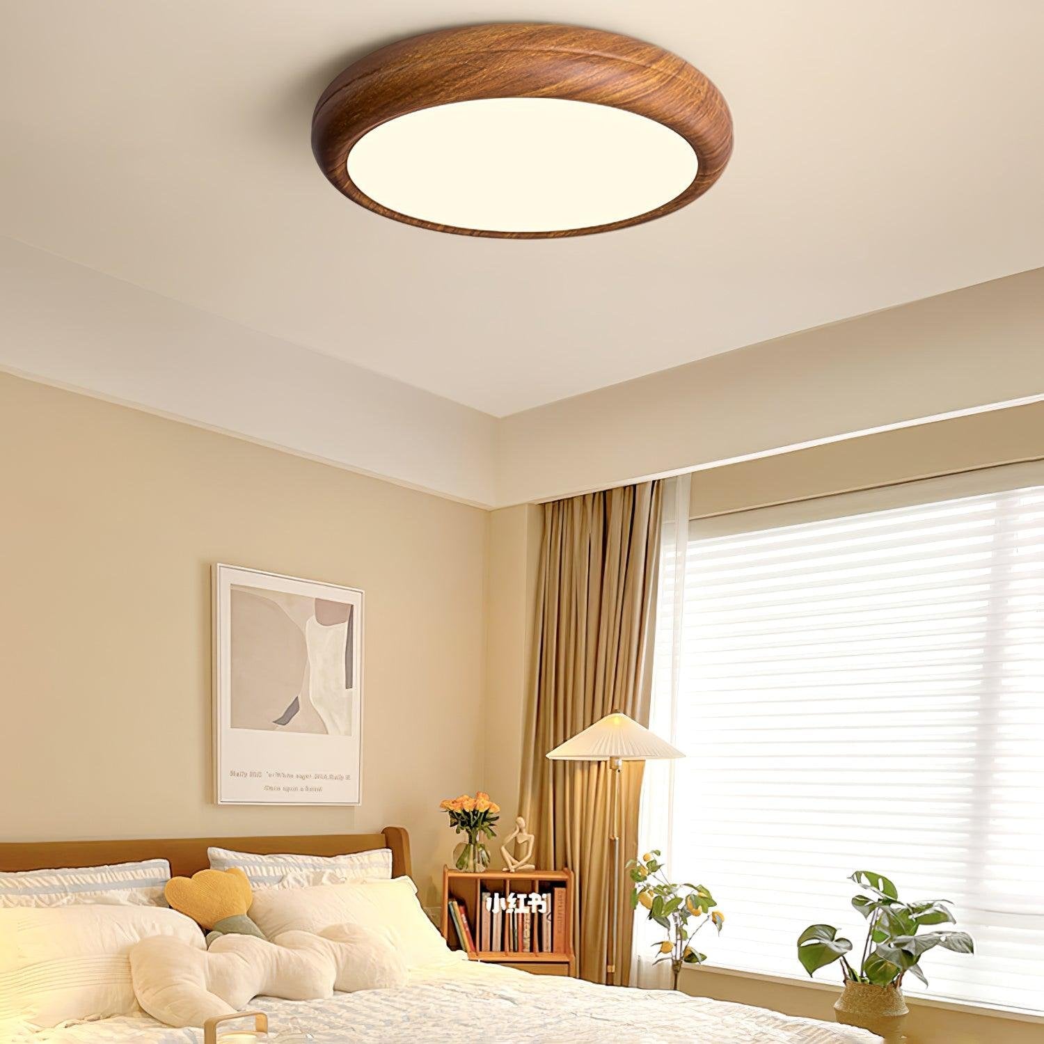 Grena Wood Grain Round Ceiling Light View 21