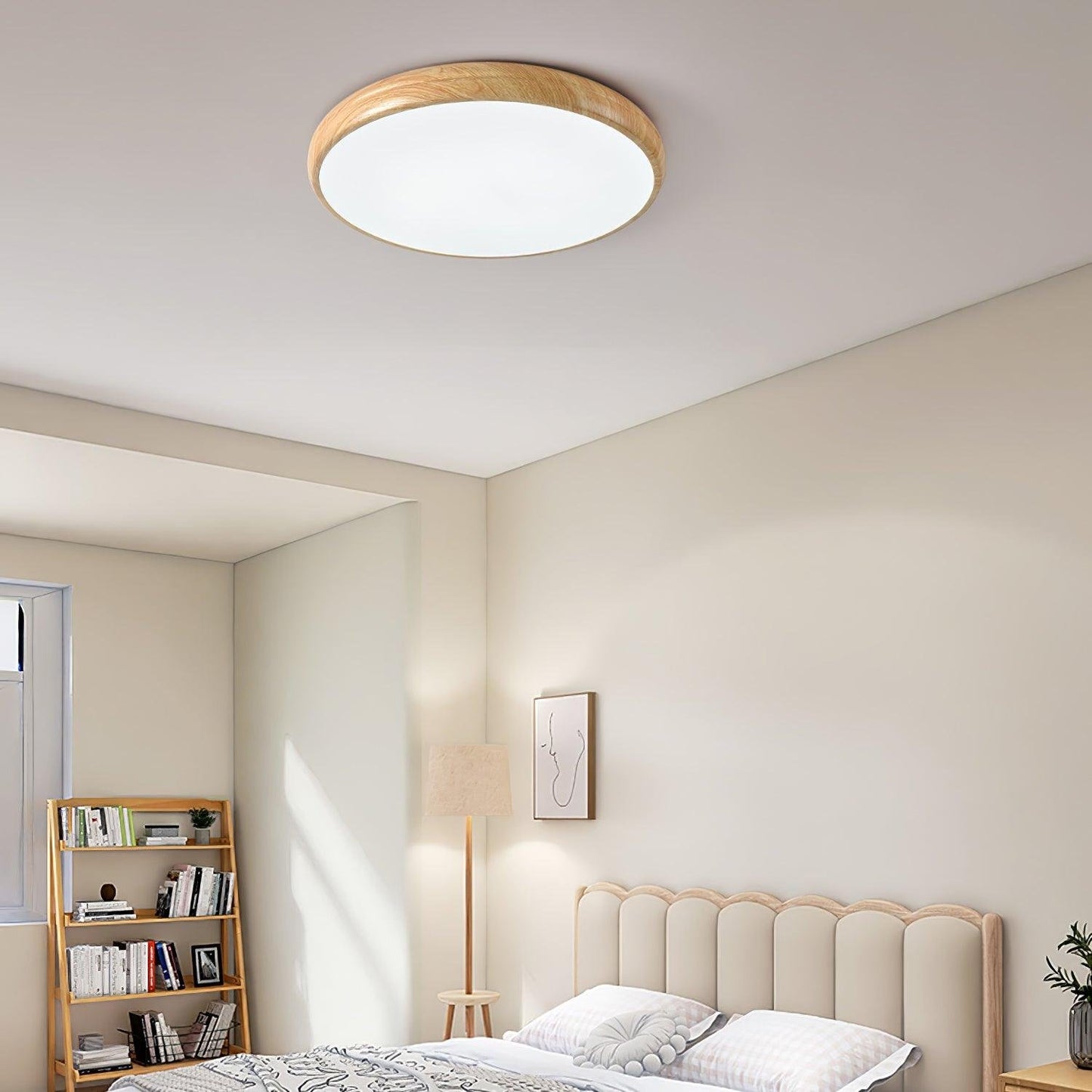 Grena Wood Grain Round Ceiling Light View 23