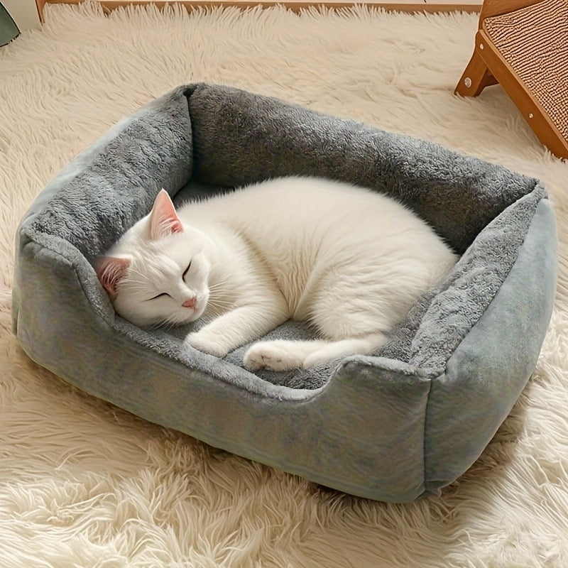 Pet Bed | Dog Cat Plush Supportive Anti Slip Machine Washable