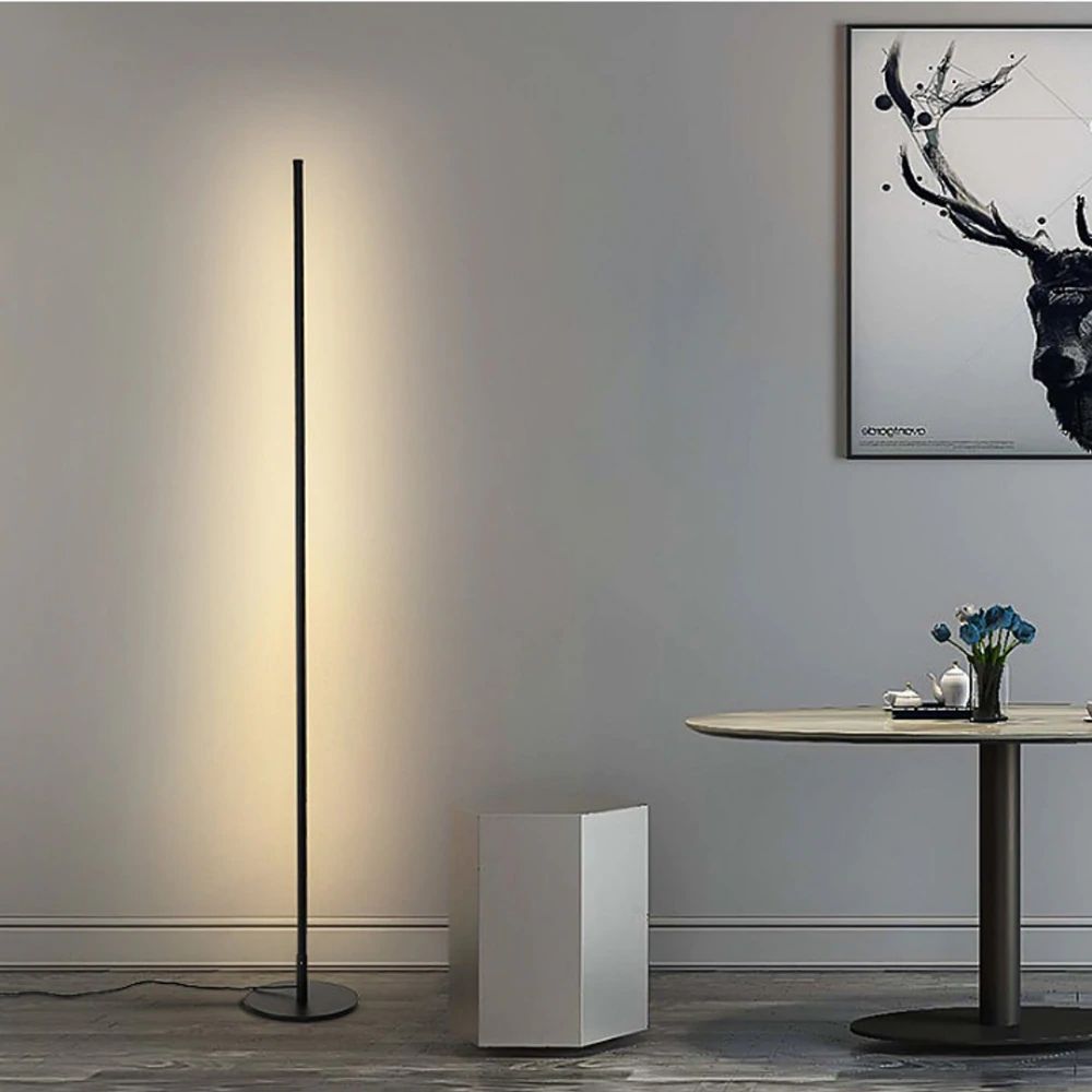 Minimalist Floor Lamp with Light Bar | Modern Accent for Home