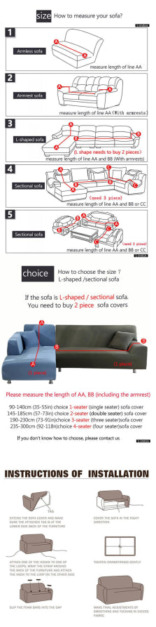 Sofa Cover | Stretch Non Slip Washable Protector For L Shaped Sectional