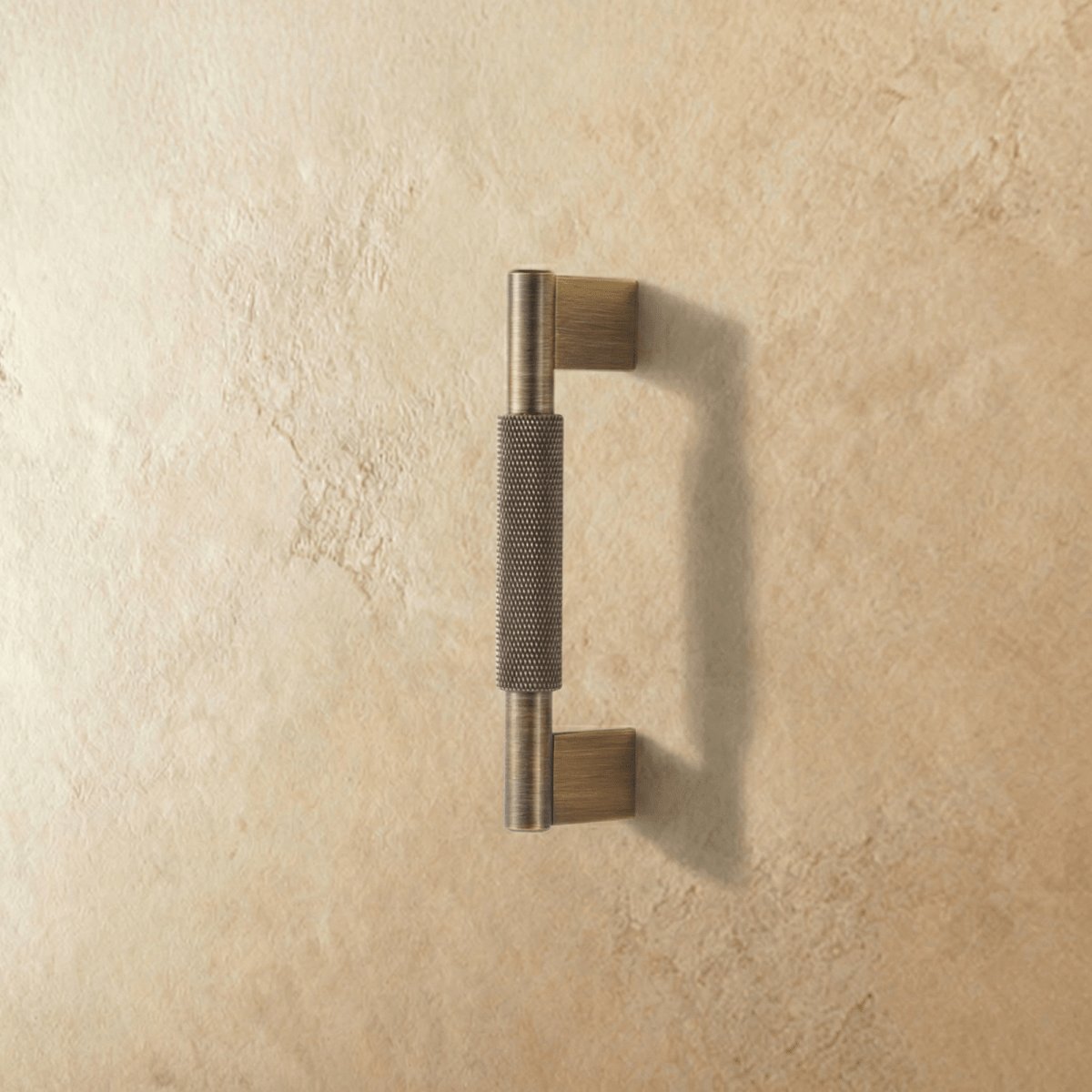 Industrial Brass Cabinet Knob Pull Bar Knurled Grip Alternate