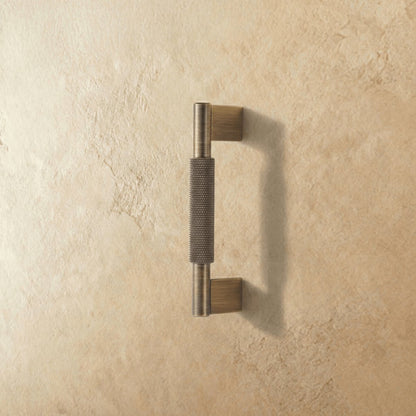 Industrial Brass Cabinet Knob Pull Bar Knurled Grip Alternate