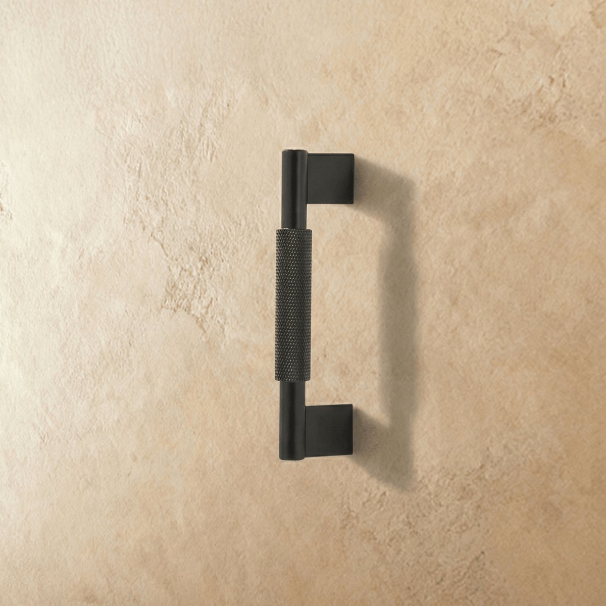 Industrial Brass Cabinet Knob Pull Bar Knurled Grip Lifestyle