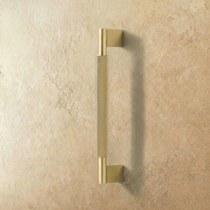 Industrial Brass Cabinet Knob Pull Bar Knurled Grip View 15