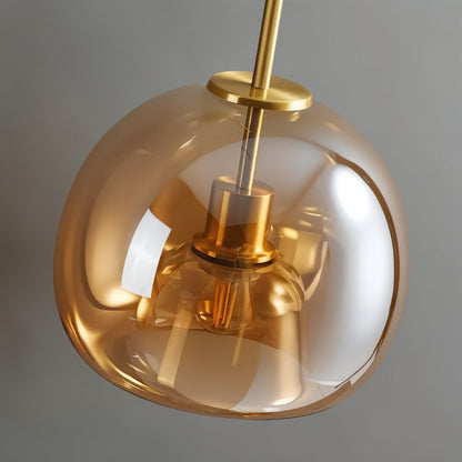 Industrial Glass Ceiling Light Smoked Dome Shade LED View 15