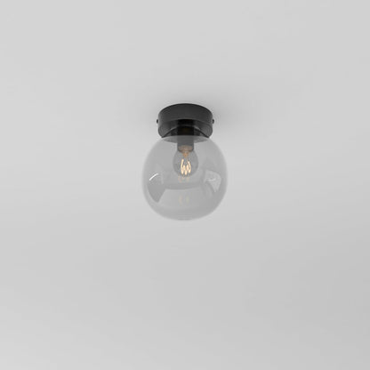 Industrial Glass Ceiling Light Smoked Dome Shade LED View 20