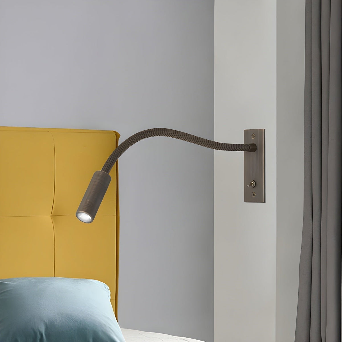 Industrial Metal Flexible Gooseneck Wall Lamp LED Side