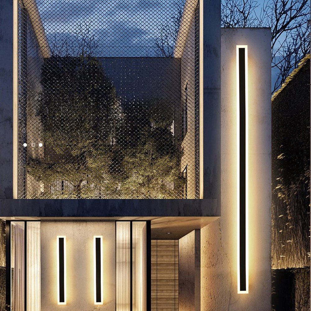 IP65 Modern Minimalism Decor Acrylic Black Outdoor LED Wall Lights Lifestyle