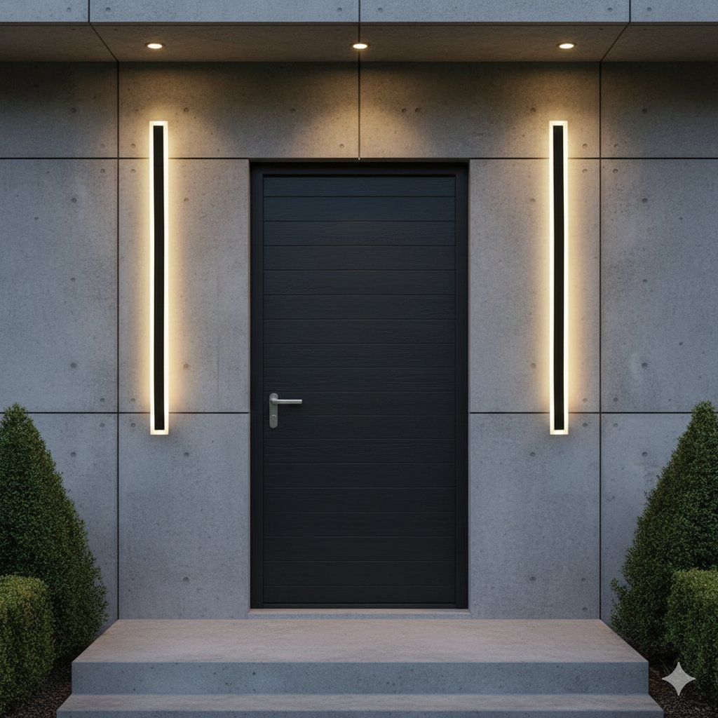 IP65 Modern Minimalism Decor Acrylic Black Outdoor LED Wall Lights View 12