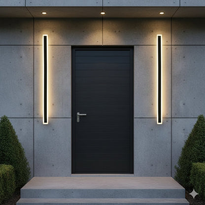 IP65 Modern Minimalism Decor Acrylic Black Outdoor LED Wall Lights View 12