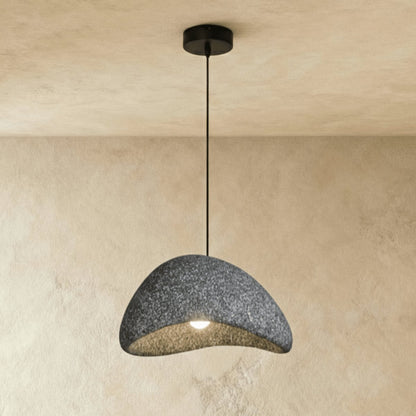 Japanese Sand Pendant Light Asymmetric Dome Angle