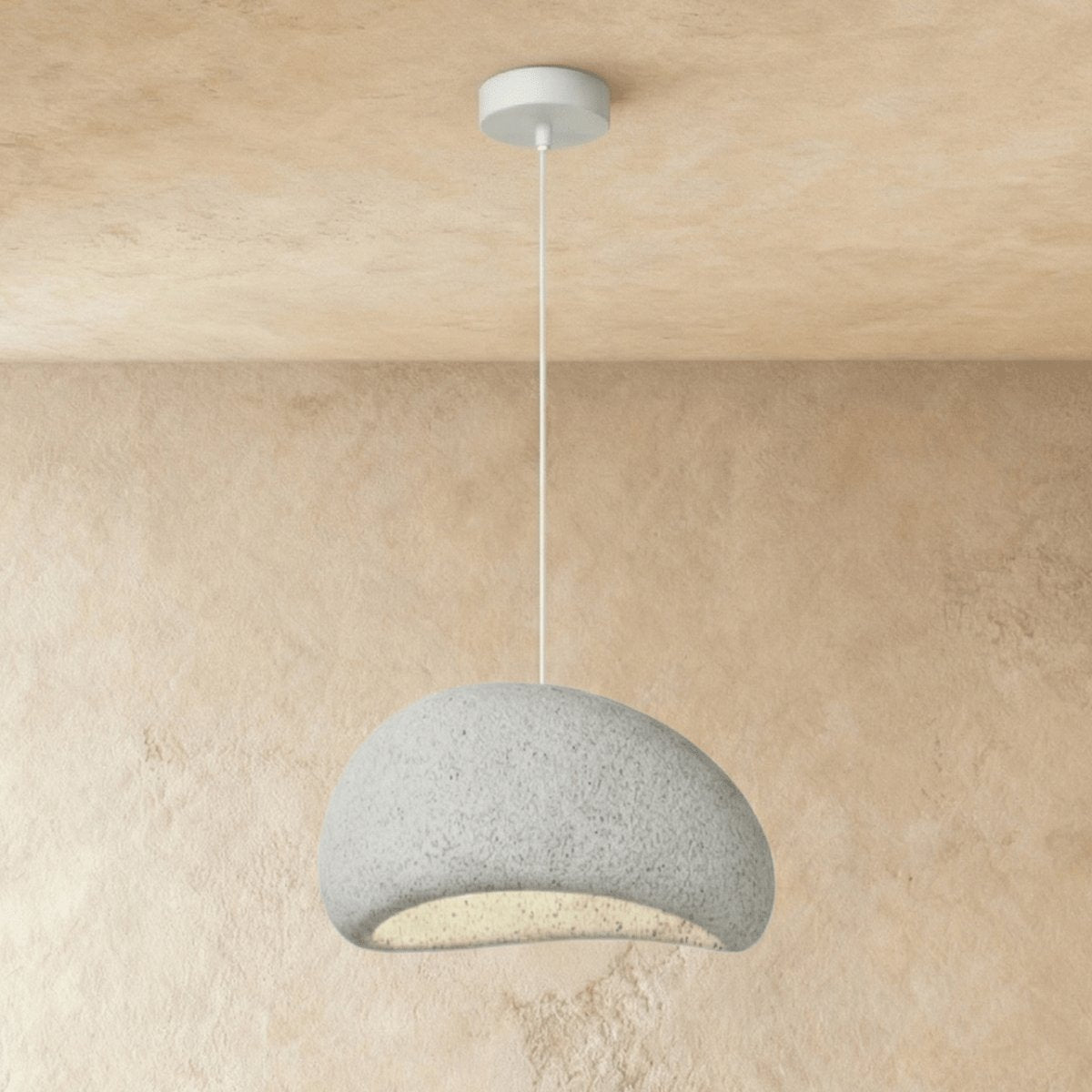 Japanese Sand Pendant Light Asymmetric Dome Hero