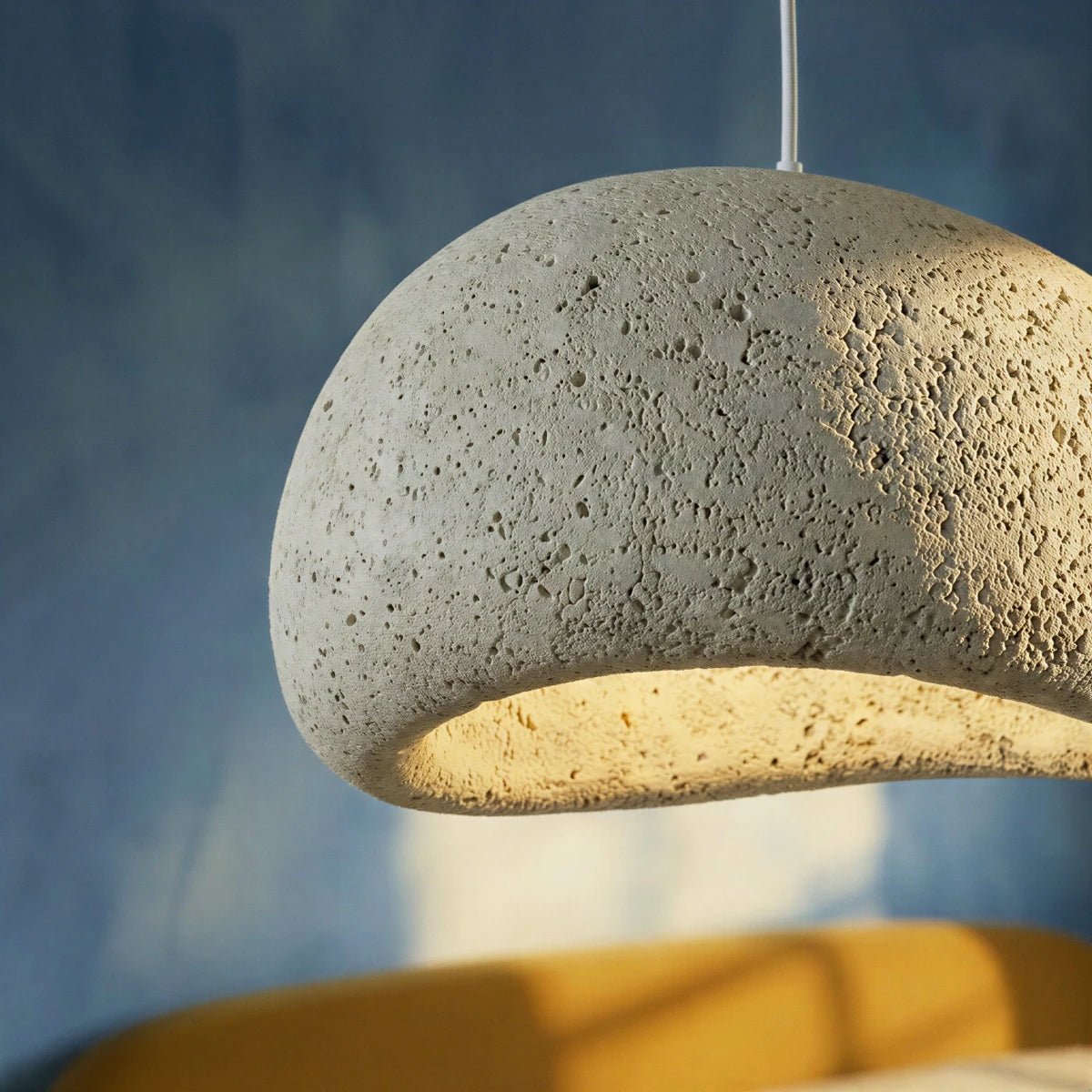 Japanese Sand Pendant Light Asymmetric Dome View 17