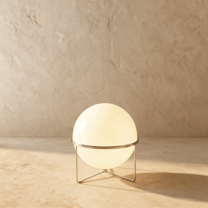Japanese Steel Floor Lamp Stacked Sphere Detail