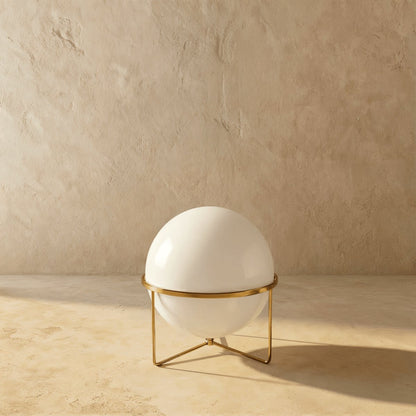 Japanese Steel Floor Lamp Stacked Sphere Front