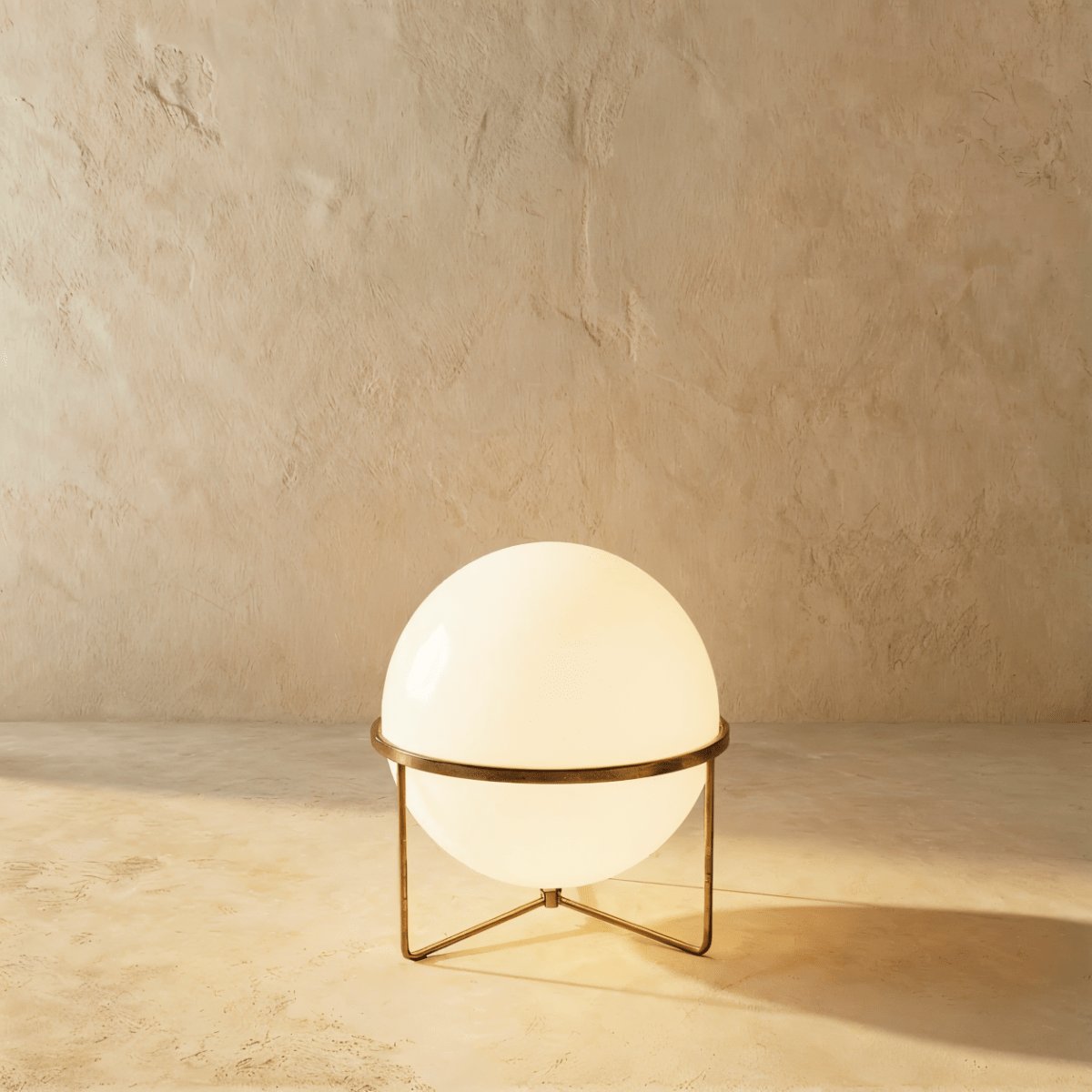 Japanese Steel Floor Lamp Stacked Sphere Side