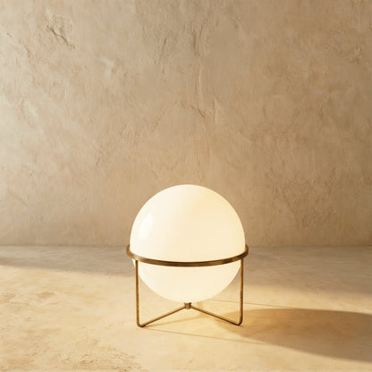 Japanese Steel Floor Lamp Stacked Sphere Side