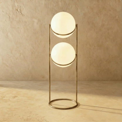 Japanese Steel Floor Lamp Stacked Sphere View 11