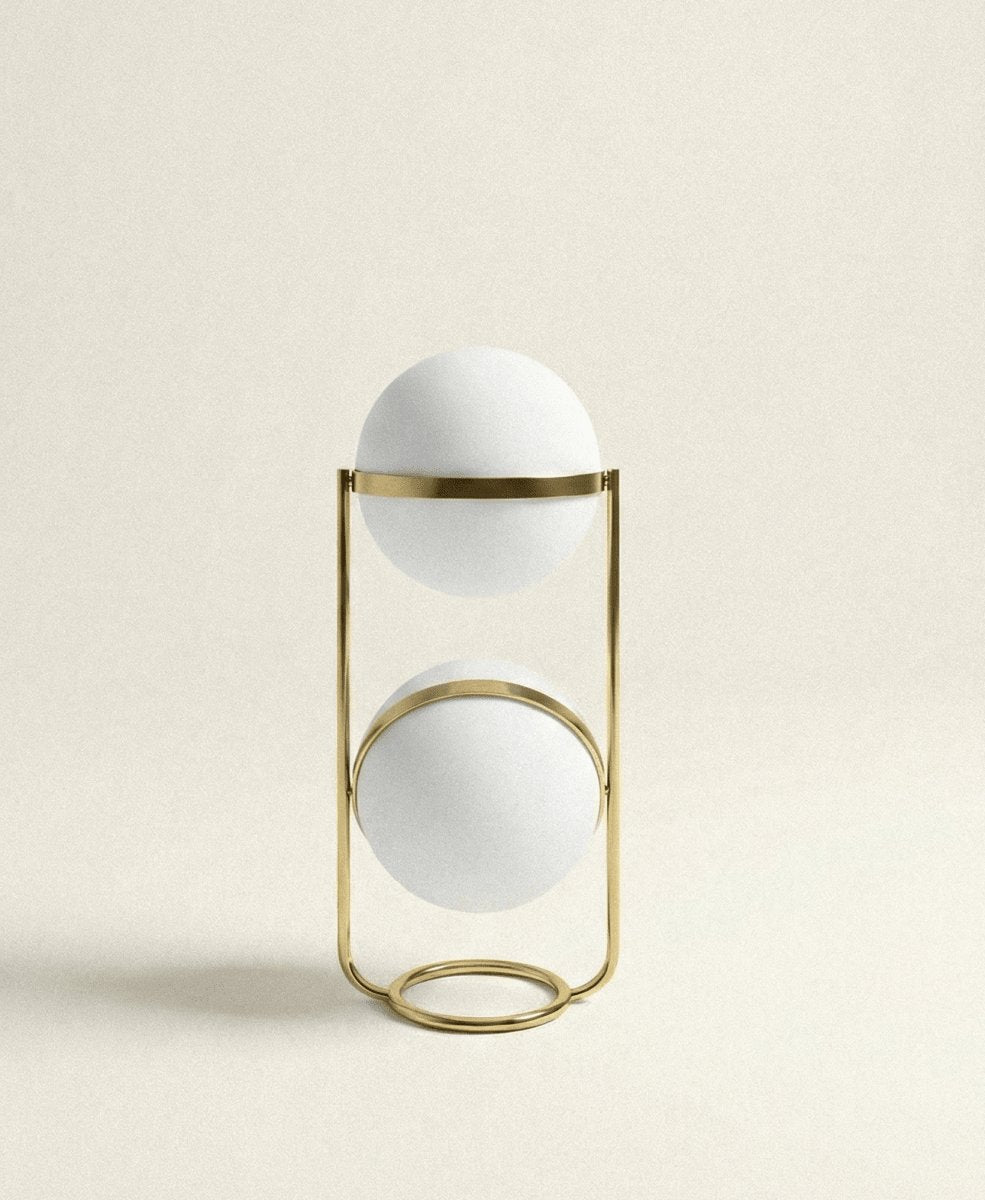 Japanese Steel Floor Lamp Stacked Sphere View 16