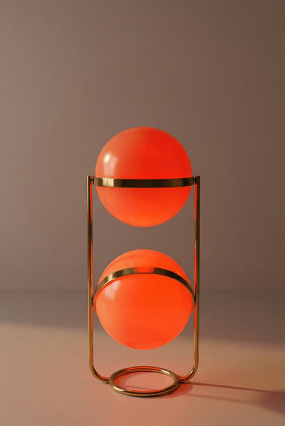 Japanese Steel Floor Lamp Stacked Sphere View 17