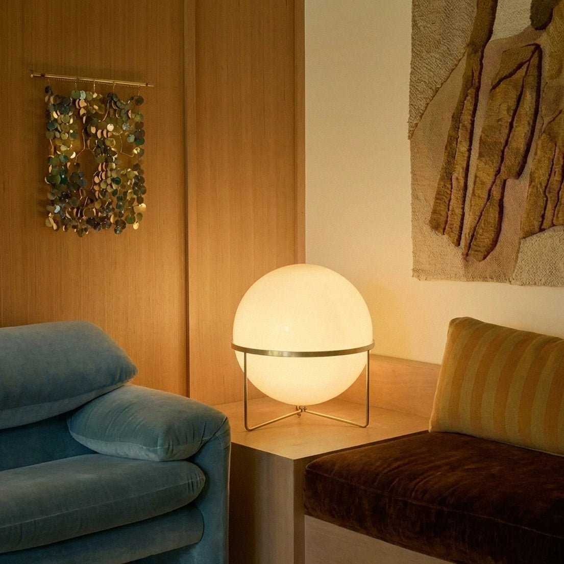 Japanese Steel Floor Lamp Stacked Sphere View 20